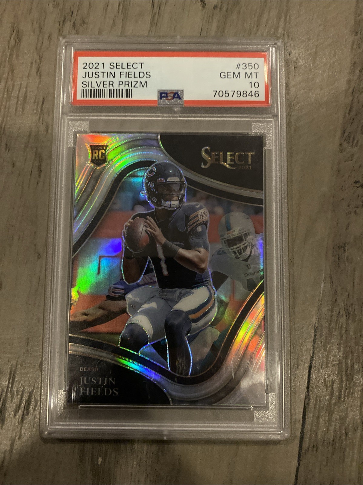 Justin Fields Panini Select #350 Silver