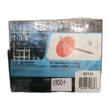 1-3/4 Electro-Galvanized Nails with Plastic 1" Cap  Qty. 1900+  GC134