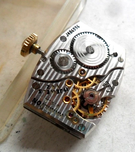 Vintage 1940's Men's Hamilton Cal. 982 19 Jewel Watch Movement 4 Parts
