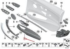 BMW 3 Gran Turismo F34 Armlehne vorne rechts 51417324438 NEUES ECHTES