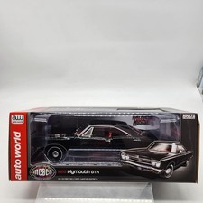 30v Auto World Mcacn Series 118 1969 Plymouth Gtx Black Limited Edition New