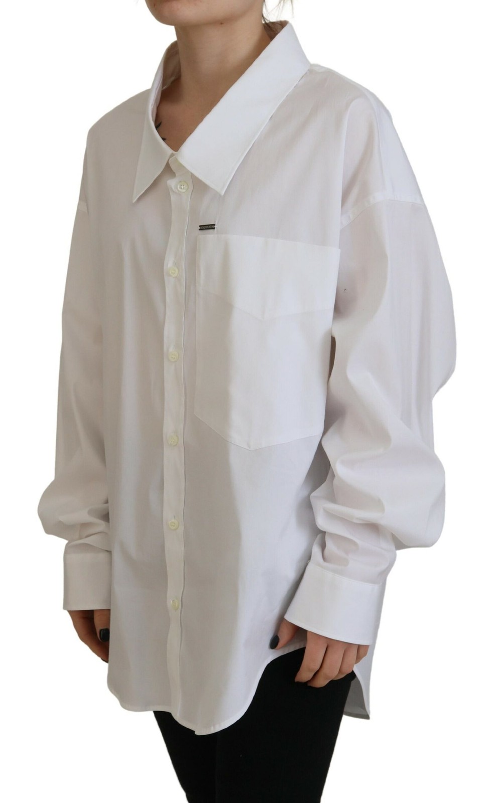 Dsquared² White Cotton Button Down Collared Dress… - image 3