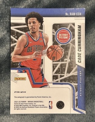 2021-22 Panini Mosaic Cade Cunningham Rookie Autographs Mosaic