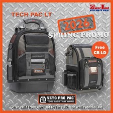 Veto Pro Pac Tech PAC LT Backpack Technicians Tool Bag With Free CB-LD Meter Bag