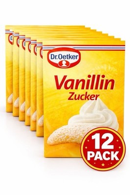 12 Pack Dr. Oetker Vanillin Zucker Vanilla Sugar Sachets 8g Each German Baking