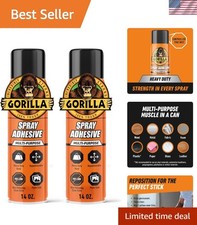 Heavy Duty Spray Adhesive, Clear Glue, 14 Ounce Pack of 2 - All Purpose with ...