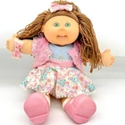 Cabbage Patch Kids Play Along Girl Doll 2004 Brown Yarn Hair Green Eyes Teeth