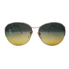 Vintage Sunglasses GOLD FILLED 80's LOGO PARIS Made in France Butterfly Eyewear