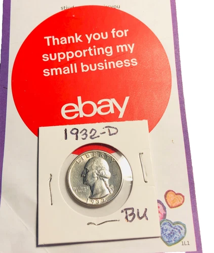 1932-D Washington Quarter Silver ---- BU Stunning Coin