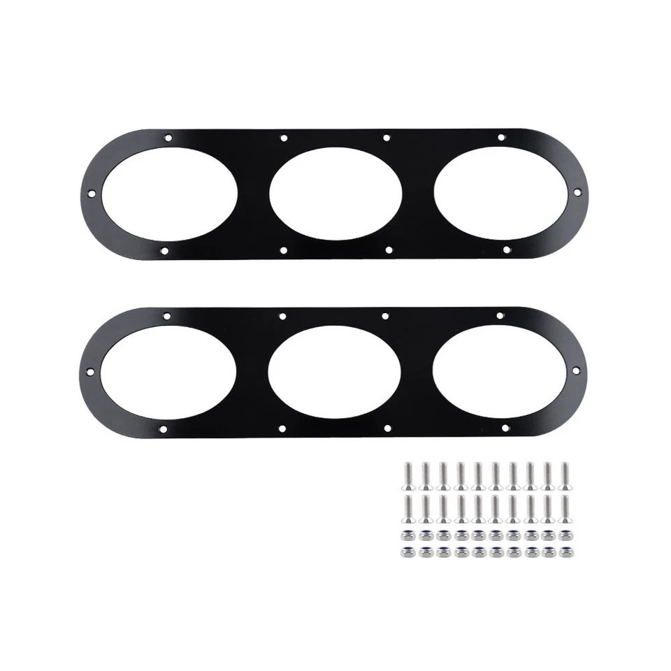 Panel difusor de desviación de aire de carrera para parachoques trasero de aluminio universal para automóvil de 3 orificios 2 piezas Foto 3 de 4