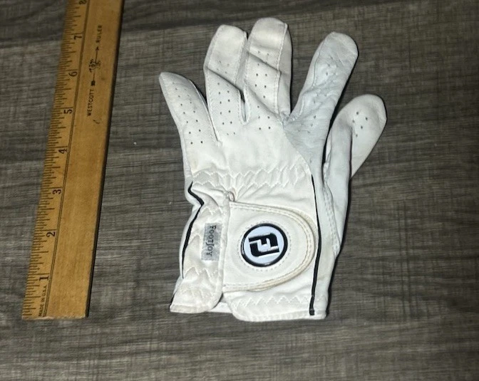 Vtg Foot Joy SofJoy Ivory Leather Golf Glove LEFT Medium Womens - Image 3 of 4