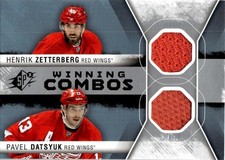 2014-15 SPx Winning Combos Dual Jersey Zetterberg - Datsyuk Detroit Red Wings