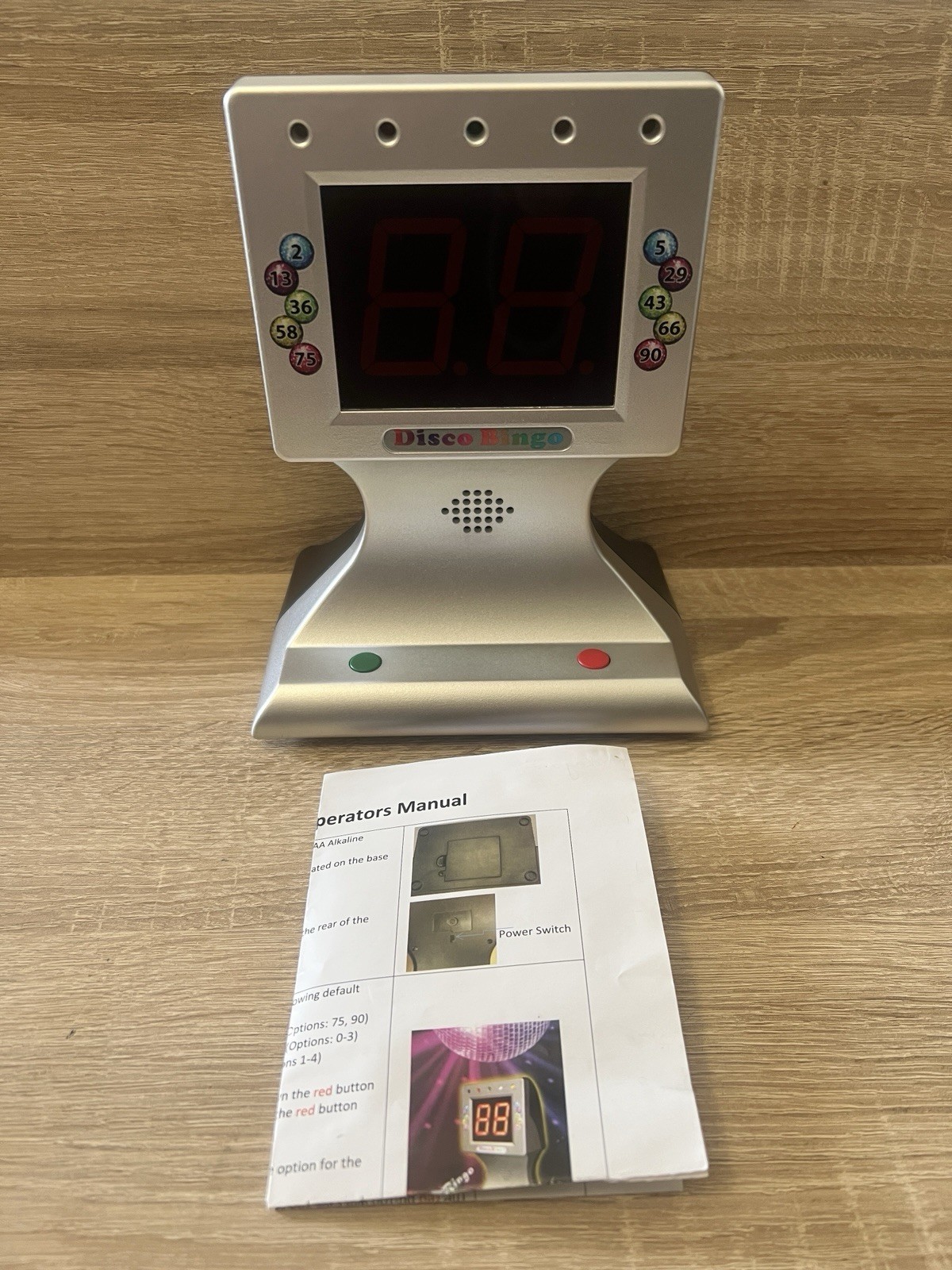 Disco Bingo Machine With Music & Lights 1-75/1-90 Modes - Very Good Condition