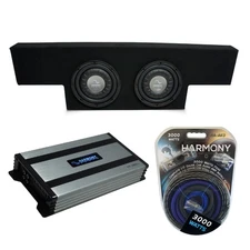 01-06 GMC Sierra Non-HD Crew Cab Truck Harmony F124 Dual 12" Sub Box & HA-A800.1