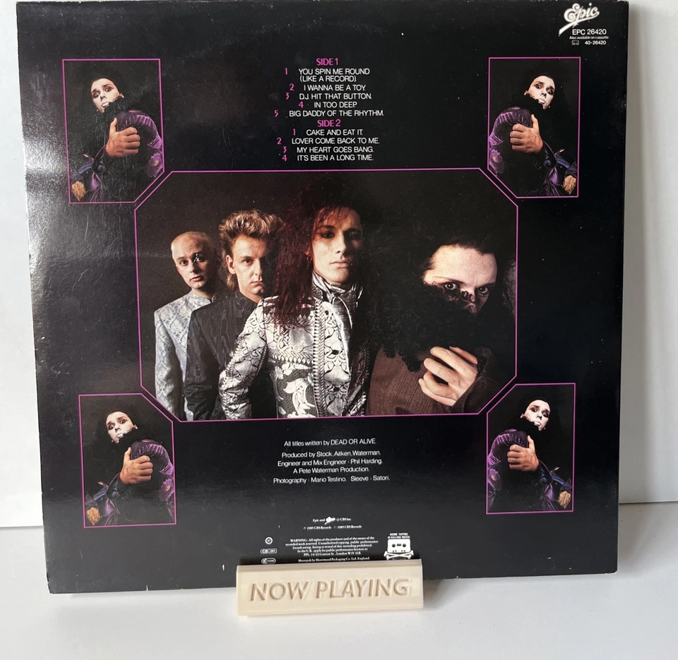 DEAD OR ALIVE YOUTHQUAKE Vinyl LP A1/B1 Pressing ALBUM Vgc You Spin Me Round - Image 2 of 4