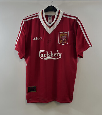 Liverpool Signed Home Football Shirt 1995/96 Adults Large Adidas