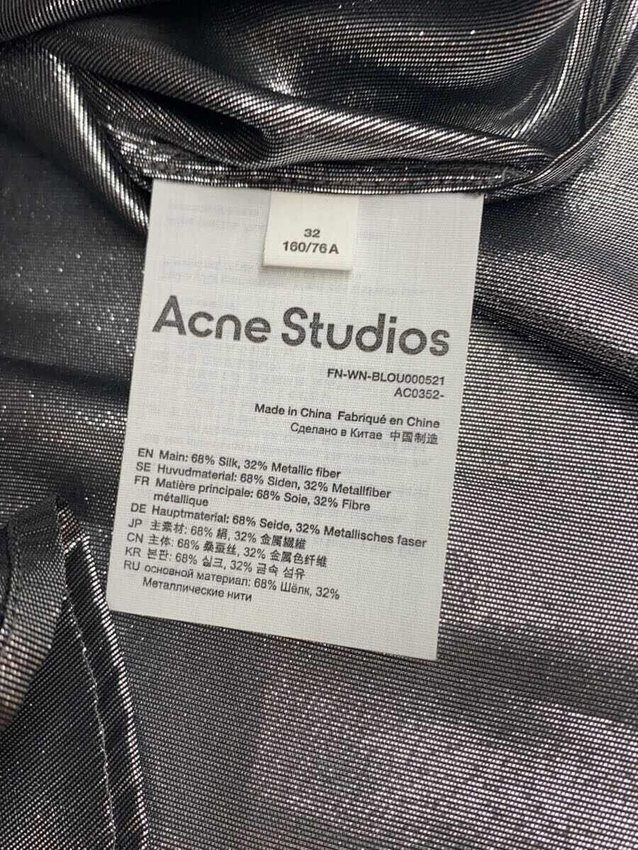 Acne Studios(Acne)◆ノースリーブブラウス/32/シルク/メタリック/シルバー/無地/FN-WN-BLOU000521 Acne Studios other sleeveless blouse 32 silk Silver FN-WN