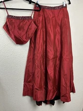 Jessica Mcclintock Y2k Millennium 2000 Burgundy Iridescent 2 Piece Gown Size 4