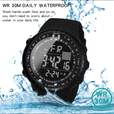 Mens Waterproof Digital Wrist Watch Minimalist Watch LED Military