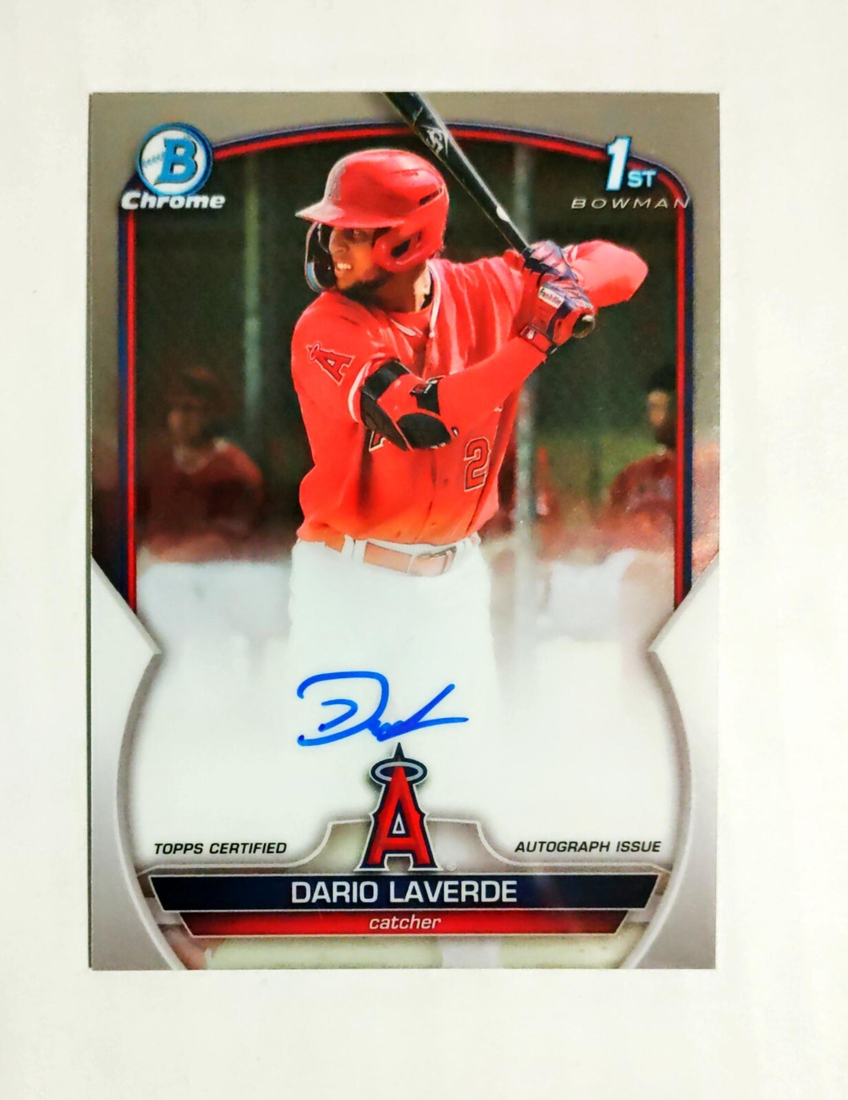 Dario Laverde 2023 1st Bowman Chrome AUTO Prospect AUTOGRAPH Angels RC z9