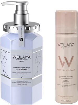 WEILAIYA White Black Truffle Multi Effect Repair High Gloss Hair Mask+Dry Shamp
