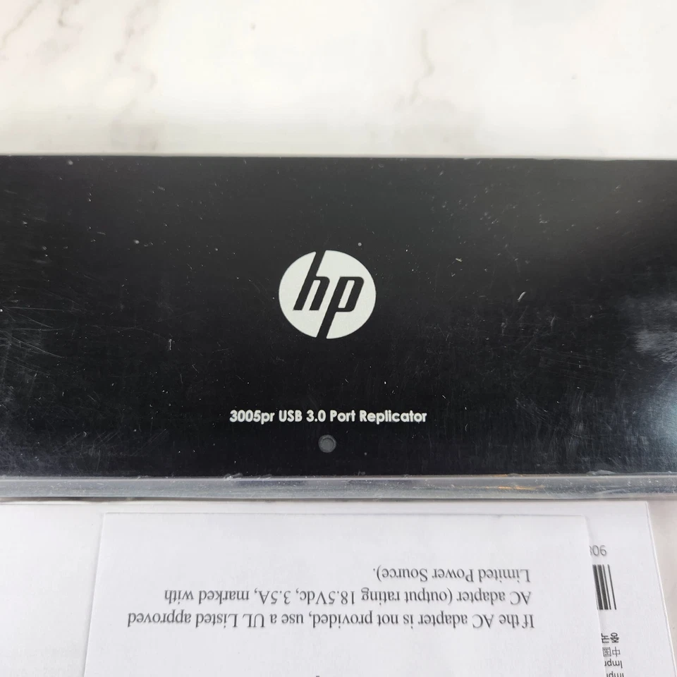 HP 3005pr USB 3.0 Port Replicator Docking Station Black - Image 2 of 4