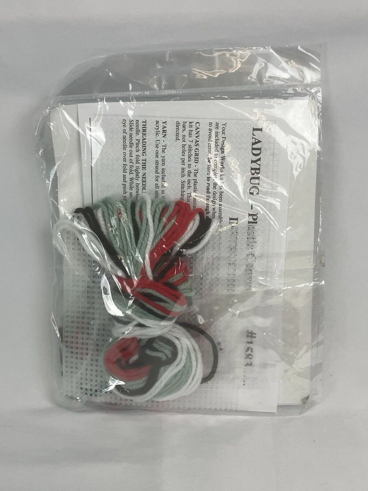 Design Works Daisy JAS-043 Plastic Canvas Wallhanging Kit 5x5 Lady Bug New - Image 4 of 4