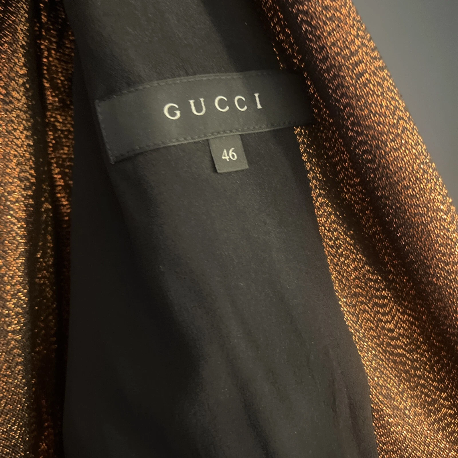 Gucci Tom Ford Runway Tuta Iridescente Rush Liquid Lame Giacca e Pantaloni