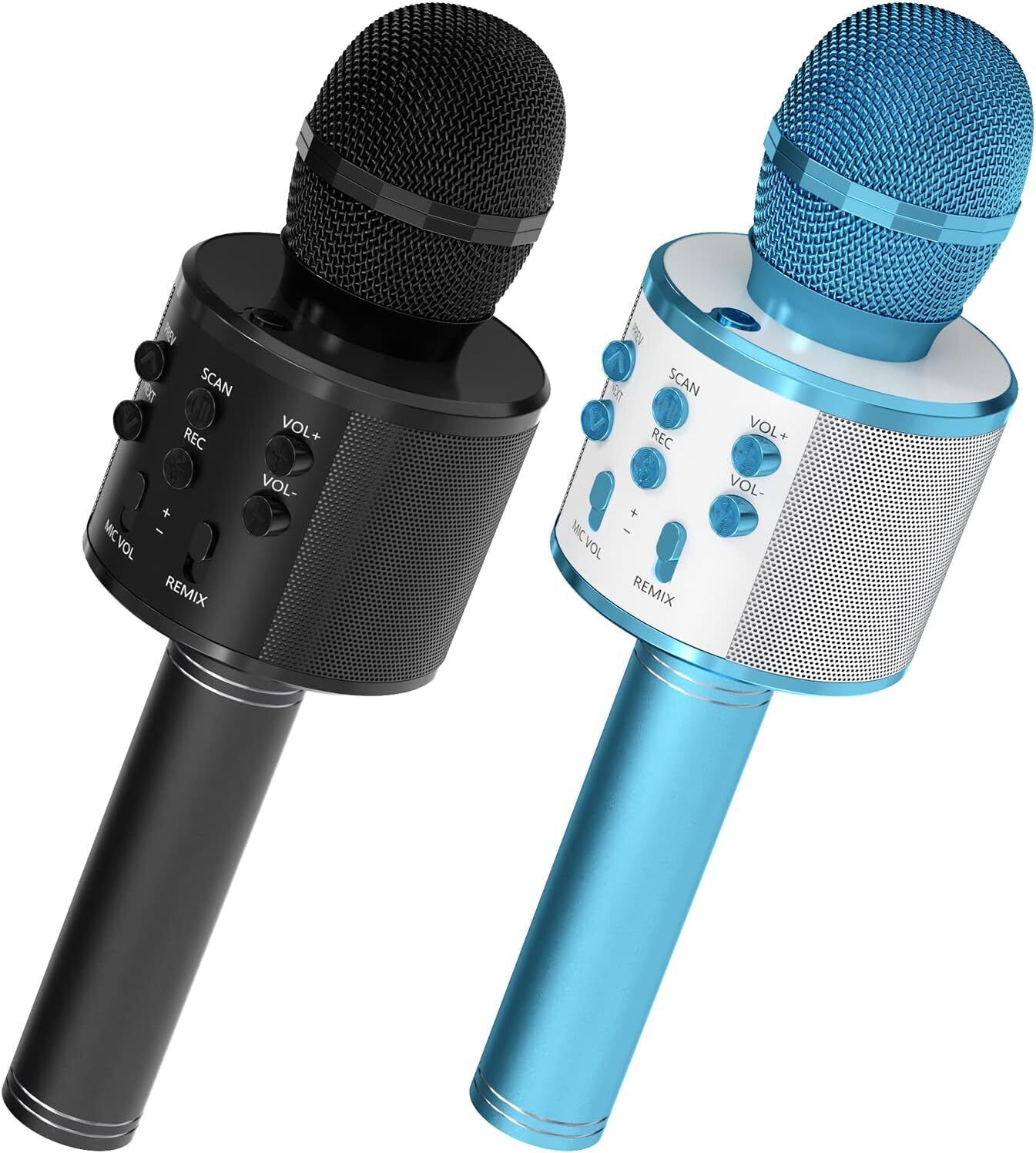 2 Pack Karaoke Microphone for Kids, Wireless Bluetooth Karaoke Microphone