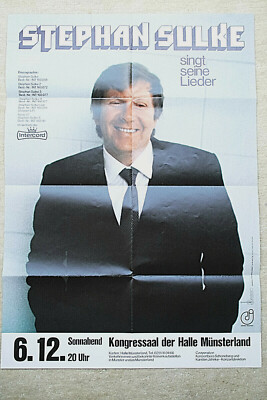 STEPHAN SULKE singt seine Lieder Konzertplakat TOURPOSTER 1981 extremely rare