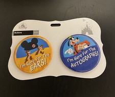 Disney Parks Button Pin 2 Pack Goofy
