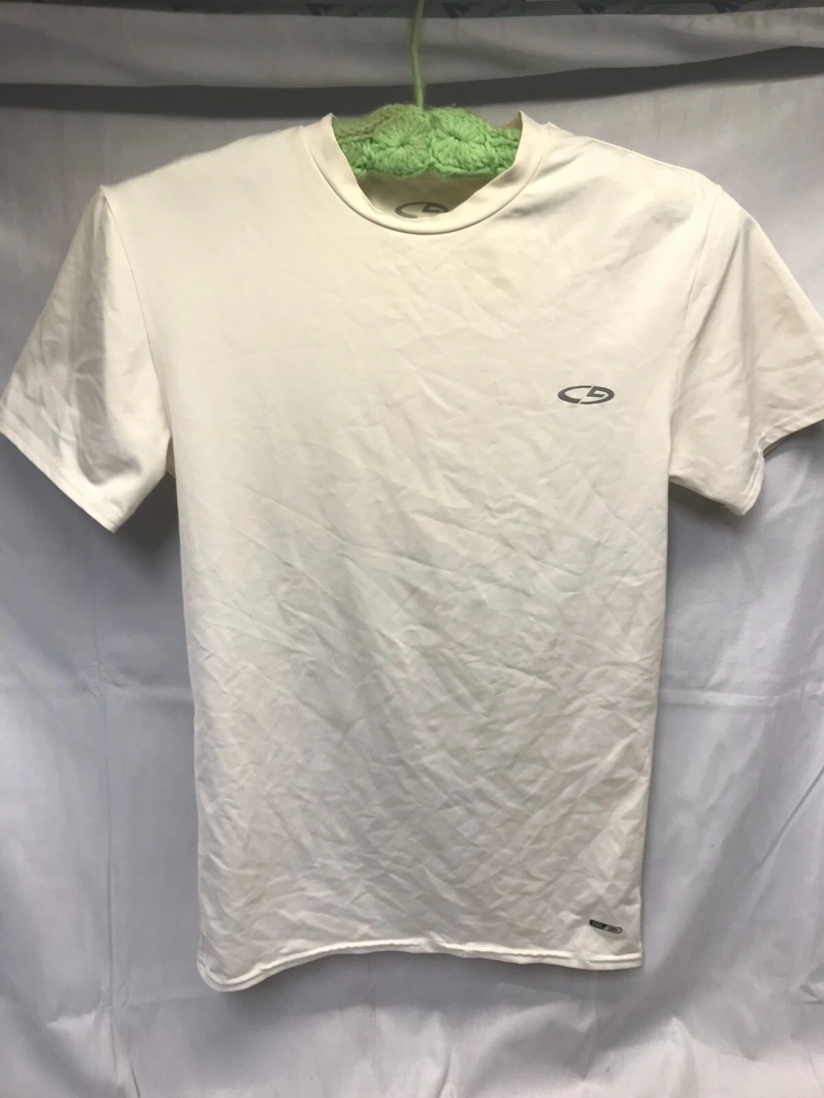 Champion Adult Women Athletic Quick Spandex Workout T shirt White Size small