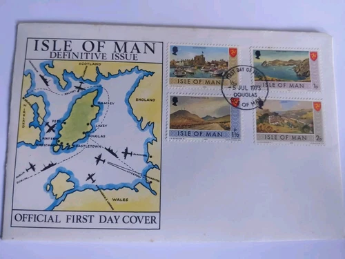 1973 Definitive Issue Isle Of Man First Day Cover Unaddressed