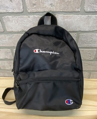 CHAMPION AVERY MINI BACKPACK Black Adjustable Straps Lightweight Polyester