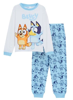 Kinder Bluey Schlafanzug Jungen Mädchen Bingo Pyjama Langarm Unisex Premium 100% Baumwolle