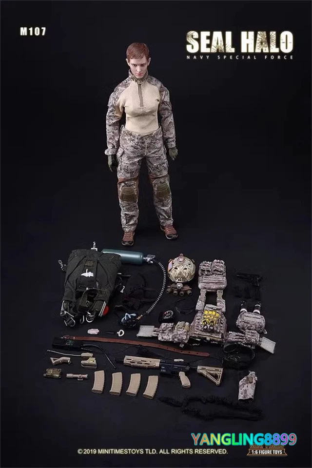 MiniTimes Toys 1/6 M017 Sello HALO EE. UU. Marina Fuerza Especial Mujer Figura de Acción Juguete Foto 2 de 4