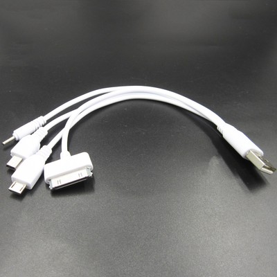 4 in 1 Car USB 2.0 Sync DATA Charger Cable for iphone Samsung S4 htc&Nokia