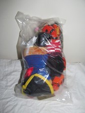  2 Vintage Disney Store Mini Bean Bag Pirate Pooh and Tigger NIP