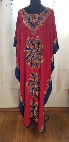 Sante Classics Red Dashiki Maxi Dress 