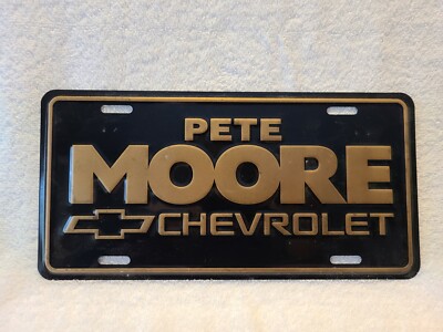 Pete Moore Chevrolet Booster License Plate Pensacola Florida 