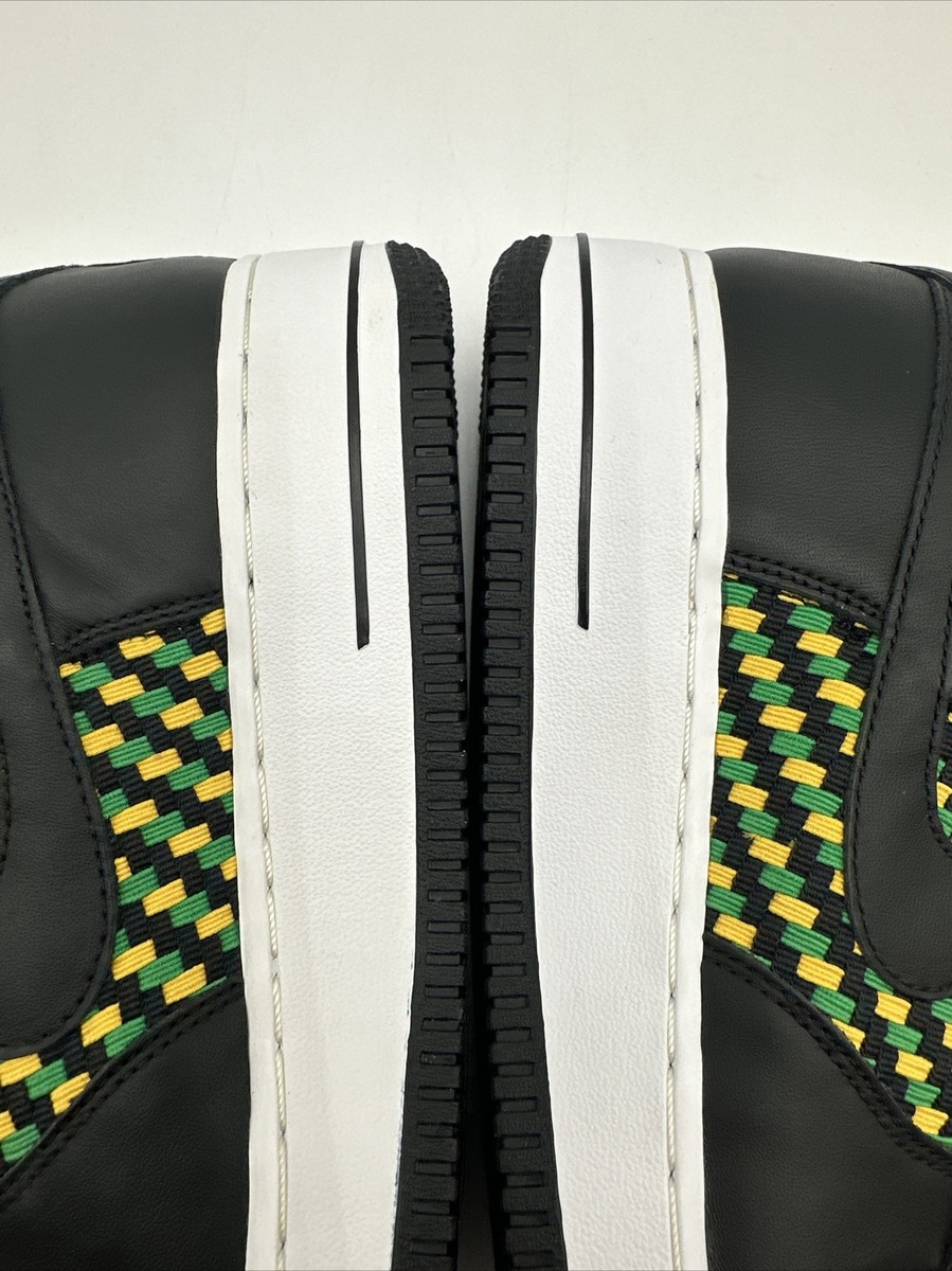 Nike Air Force 1 Premium Black Green Jamaica 2005 Size 9.5 Nike Air Force 1 Premium Black Green Jamaica 2005 Size 9.5
