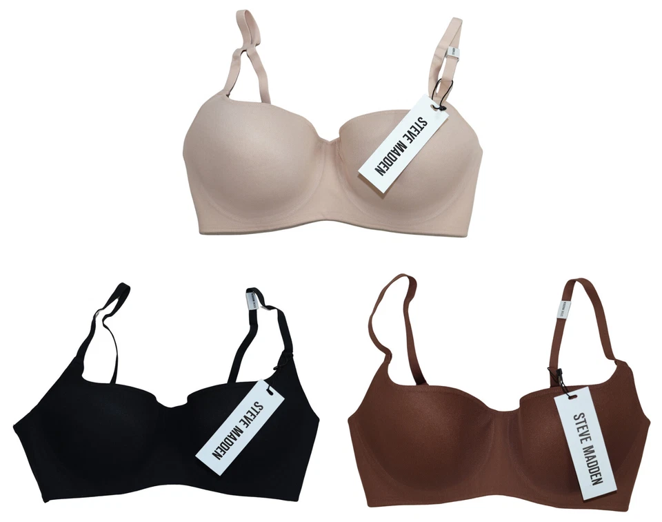 Steve Madden Mesh Overlay Underwire Balconette Women's Bra NWT Pick Color/Size