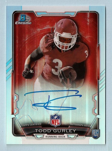 Todd Gurley #RCRA-TG 2015 Bowman Chrome Rookie Refractor Autographs card