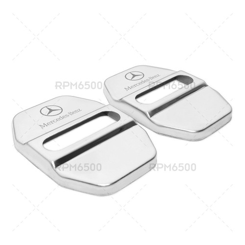 2X Stainless Steel Car Door Striker Cover Lock Buckle Cap AMG For Mercedes-Benz - Picture 2 of 5