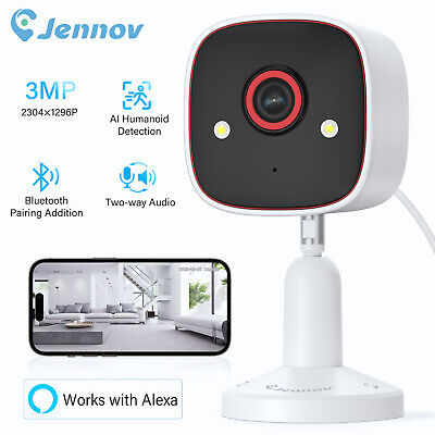  Jennov 3MP Light Bulb Security Camera Wireless