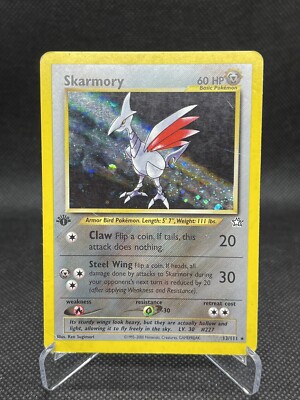 skarmory pokemon card value 1st Edition Holo Skarmory Neo Genesis 13/111 Pokémon Card
