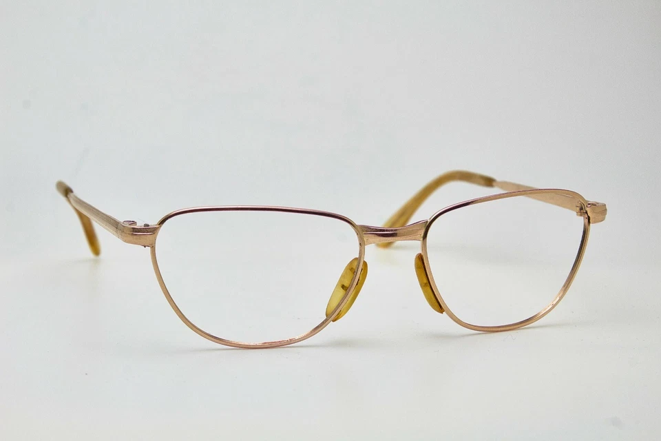 Anteojos vintage de los años 70 rellenos de oro MARWITZ OPTIMA 1/5 12KFG marco de ojo de gato dorado Foto 2 de 4