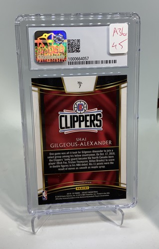 2018-19 Panini Select #7 Shai Gilgeous-Alexander RC Rookie CSG 8.5 - Picture 2 of 2