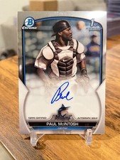 PAUL MCINTOSH 2023 Bowman Chrome 1st Bowman Prospect Auto Marlins 🔥📈