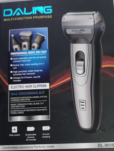 Daling Multifunctional Electric Razor For Men, 3-in-1 Beard Trimmer, Ear & Nose